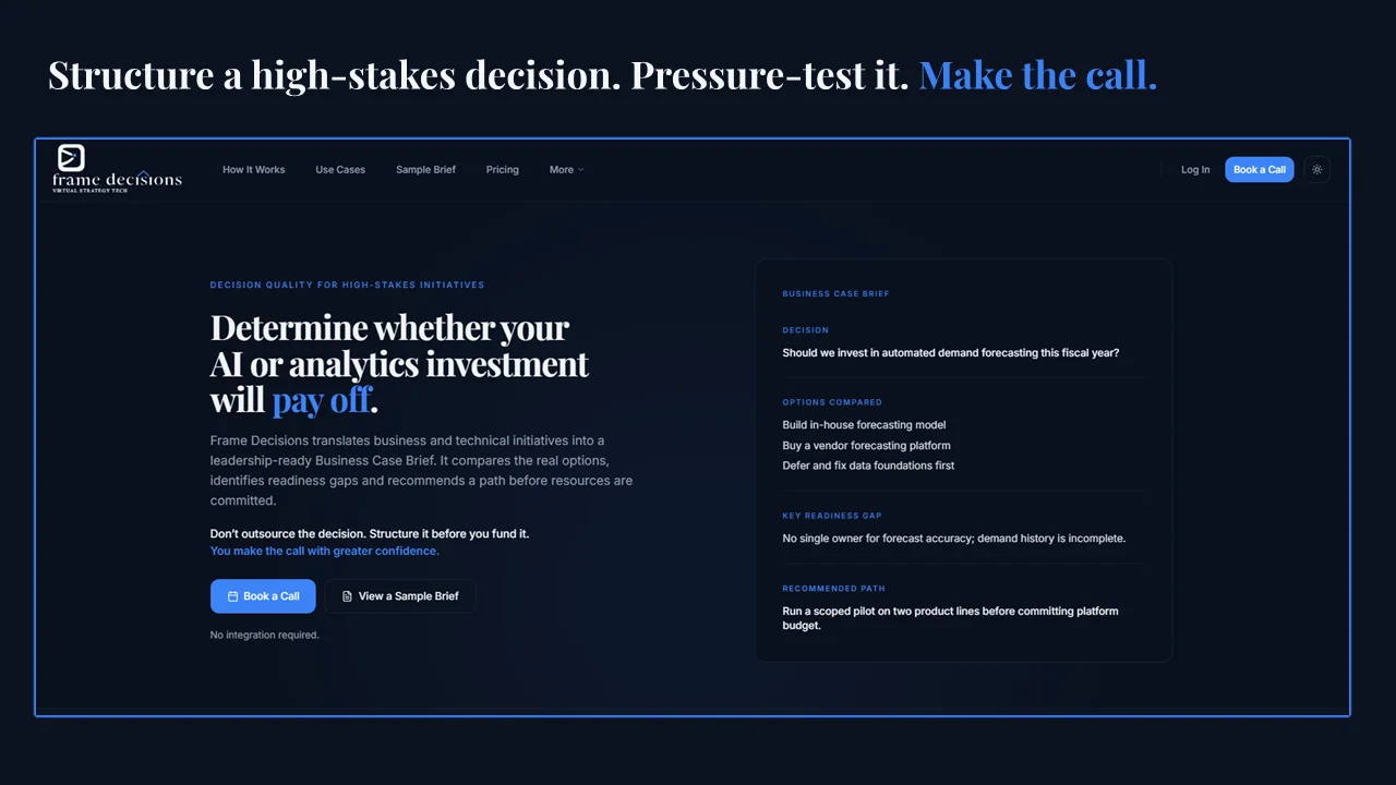 Frame Decisions screenshot 1
